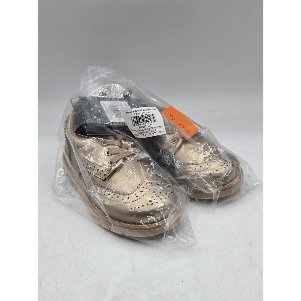 NEW Modern Moments‎ by Gerber Unisex-Child Oxfords - Platinum - Size 7 Kids